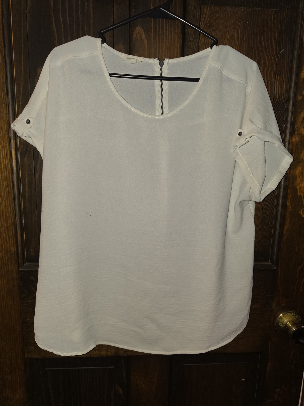 Light Cream Short Sleeve Women’s Blouse